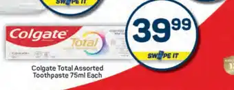 Pick n Pay Colgate Total Assorted Toothpaste 75ml Each offer