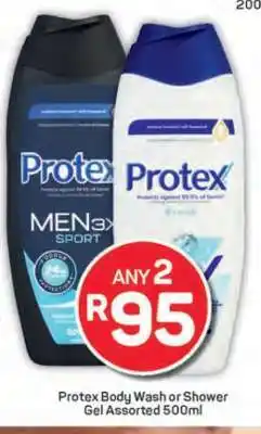 Pick n Pay Protex Body Wash or Shower Gel Assorted 500ml offer