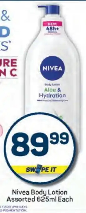 Pick n Pay Nivea Body Lotion Assorted-625ml Each offer