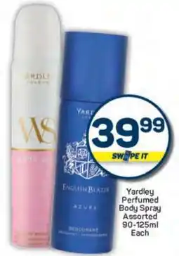 Pick n Pay Yardley Perfumed Body Spray Assorted 90-125ml Each offer
