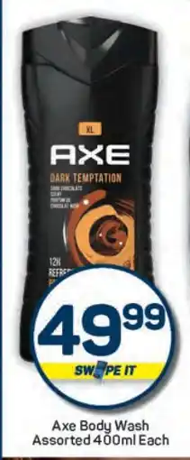 Pick n Pay Axe Body Wash Assorted 400ml Each offer
