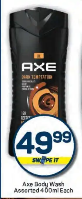 Pick n Pay Axe Body Wash Assorted 400ml Each offer