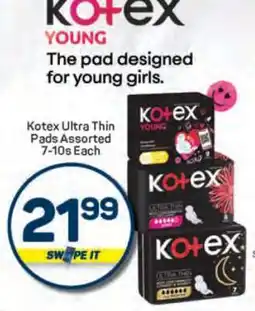 Pick n Pay Kotex Ultra Thin Pads Assorted 7-10s Each offer