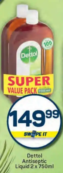 Pick n Pay Dettol Antiseptic Liquid 2 x 750ml offer