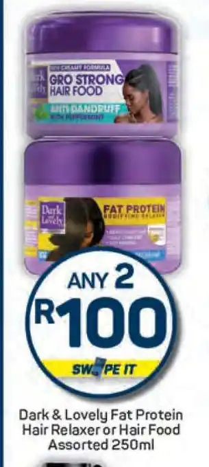 Pick n Pay Dark & Lovely Fat Protein Hair Relaxer or Hair Food Assorted 250ml offer