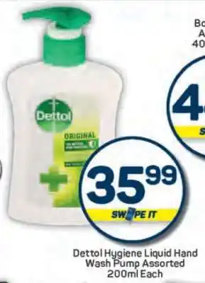 Pick n Pay Dettol Hygiene Liquid Hand Wash Pump Assorted 200ml Each offer