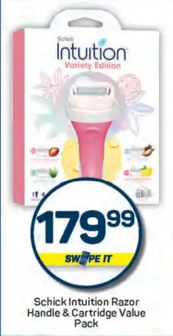 Pick n Pay Schick Intuition Razor Handle & Cartridge Value Pack offer