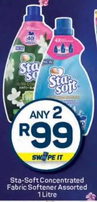 Pick n Pay Sta-Soft Concentrated Fabric Softener Assorted 1 Litre offer