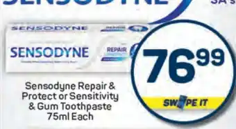 Pick n Pay Sensodyne Repair & Protect Or Sensitivity & Gum Toothpaste-75ml Each offer