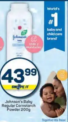 Pick n Pay Johnson's Baby Regular Cornstarch Powder 200g offer
