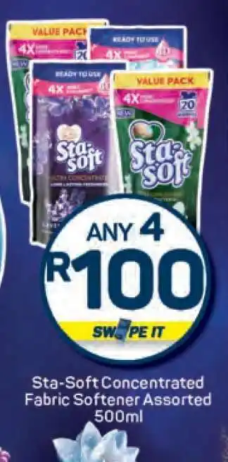 Pick n Pay Sta-Soft Concentrated Fabric Softener Assorted 500ml offer