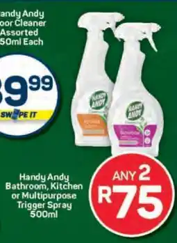 Pick n Pay Handy Andy Bathroom, Kitchen or Multipurpose Trigger Spray 500ml offer