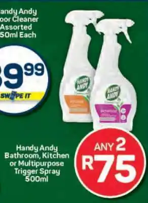 Pick n Pay Handy Andy Bathroom, Kitchen or Multipurpose Trigger Spray 500ml offer