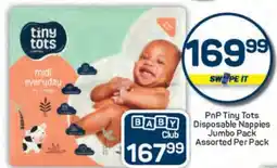 Pick n Pay PnP Tiny Tots Disposable Nappies Jumbo Pack Assorted Per Pack offer