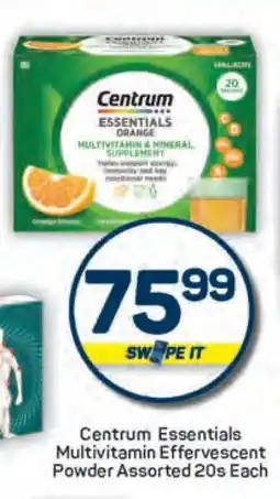 Pick n Pay Centrum Essentials Multivitamin Effervescent Powder Assorted 20s Each offer
