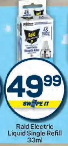 Pick n Pay Raid Electric Liquid Single Refill 33ml offer