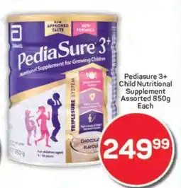 Pick n Pay Pediasure 3+ Child Nutritional Supplement Assorted 850g Each offer