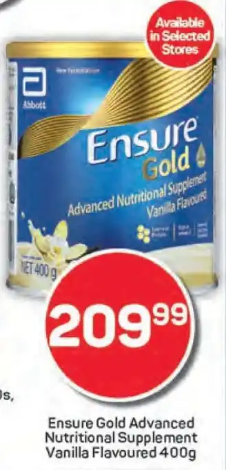 Pick n Pay Ensure Gold Advanced Nutritional Supplement Vanilla Flavoured 400g offer