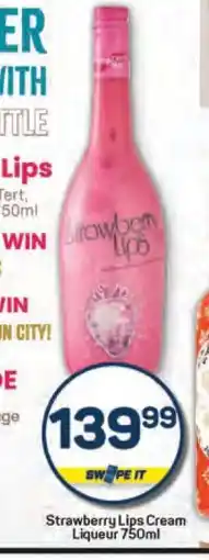 Pick n Pay Strawberry Lips Cream Liqueur 750ml offer