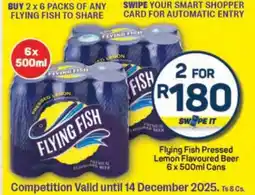 Pick n Pay Flying Fish Pressed Lemon Flavoured Beer 6 x 500ml Cans offer