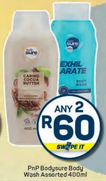 Pick n Pay PnP Bodysure Body Wash Assorted 400ml offer
