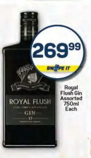 Pick n Pay Royal Flush Gin Assorted 750ml Each offer