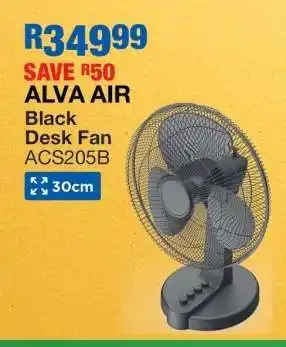 OK Furniture ALVA AIR Black Desk Fan ACS205B offer