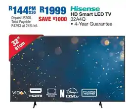OK Furniture Hisense HD Smart LED TV 32A4Q offer