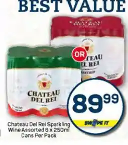 Pick n Pay Chateau Del Rei Sparkling Wine Assorted 6 x 250ml Cans Per Pack offer