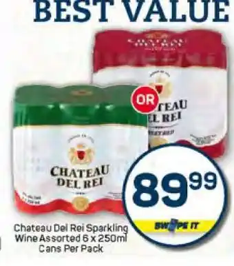 Pick n Pay Chateau Del Rei Sparkling Wine Assorted 6 x 250ml Cans Per Pack offer