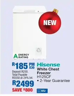 OK Furniture Hisense White Chest Freezer H125CF offer
