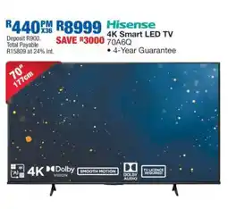 OK Furniture Hisense 4K Smart LED TV 70A6Q offer