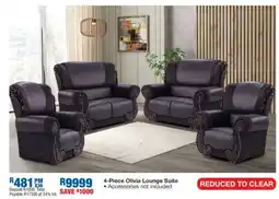 OK Furniture 4-Piece Olivia Lounge Suite offer