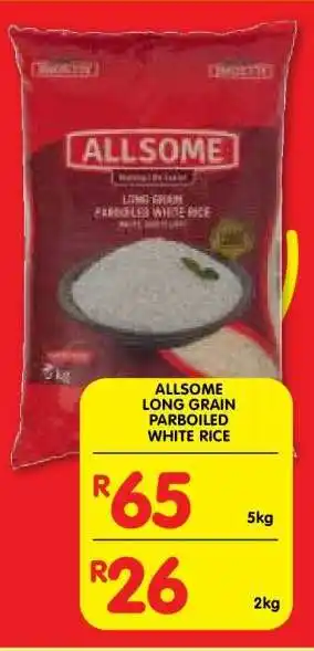 Shoprite ALLSOME LONG GRAIN PARBOILED WHITE RICE offer