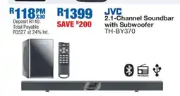 OK Furniture JVC 2.1-Channel Soundbar with Subwoofer TH-BY370 offer