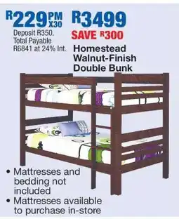OK Furniture Homestead Walnut-Finish Double Bunk offer