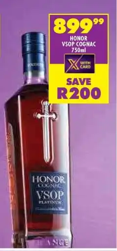 Shoprite HONOR VSOP COGNAC 750ml offer