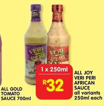 Shoprite ALL JOY VERI PERI AFRICAN SAUCE offer