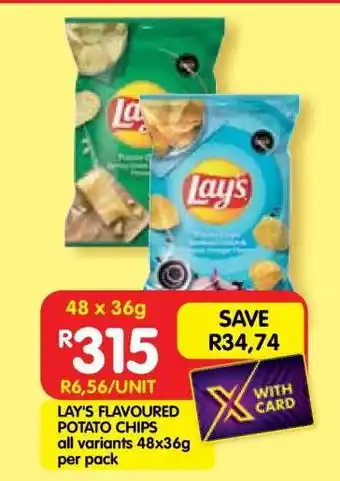 Shoprite LAY'S FLAVOURED POTATO CHIPS offer