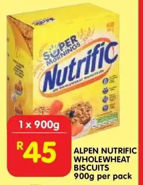 Shoprite Alpen Nutrific Wholewheat Biscuits offer