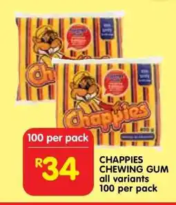 Shoprite CHAPPIES CHEWING GUM offer