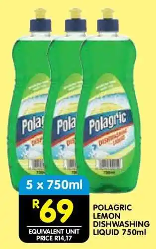 Shoprite POLAGRIC LEMON DISHWASHING LIQUID 750ml offer