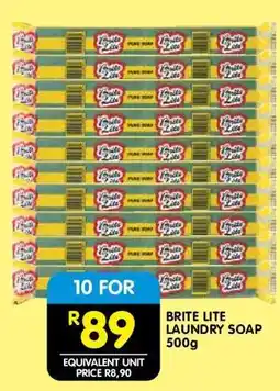 Shoprite BRITE LITE LAUNDRY SOAP 500g offer