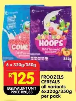 Shoprite Froozels Cereals offer