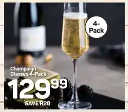 Pick n Pay Hypermarket Champaign Glasses 4-Pack offer