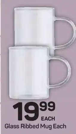 Pick n Pay Hypermarket Glass Ribbed Mug Each offer