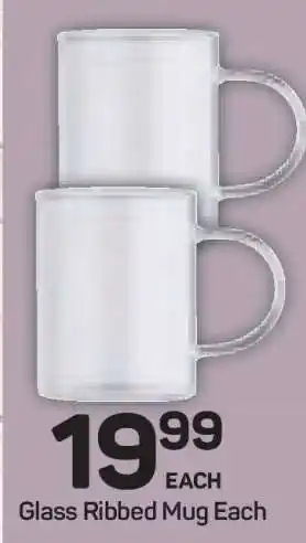 Pick n Pay Hypermarket Glass Ribbed Mug Each offer