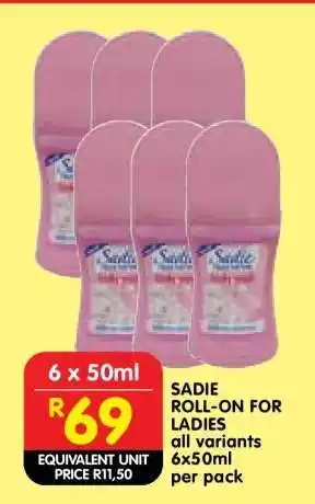 Shoprite SADIE ROLL-ON FOR LADIES offer