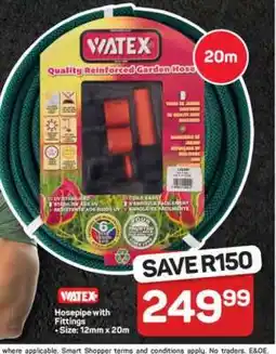 Pick n Pay Hypermarket WATEX Hosepipe with Fittings offer