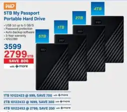 Incredible Connection WD 5TB My Passport Portable Hard Drive offer